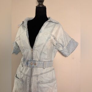Light Blue Denim Jumpsuit